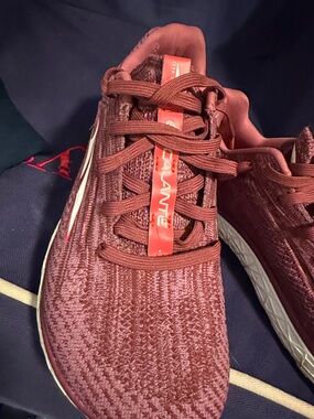 Maroon Knit Athletic Sneakers with Traction Sole